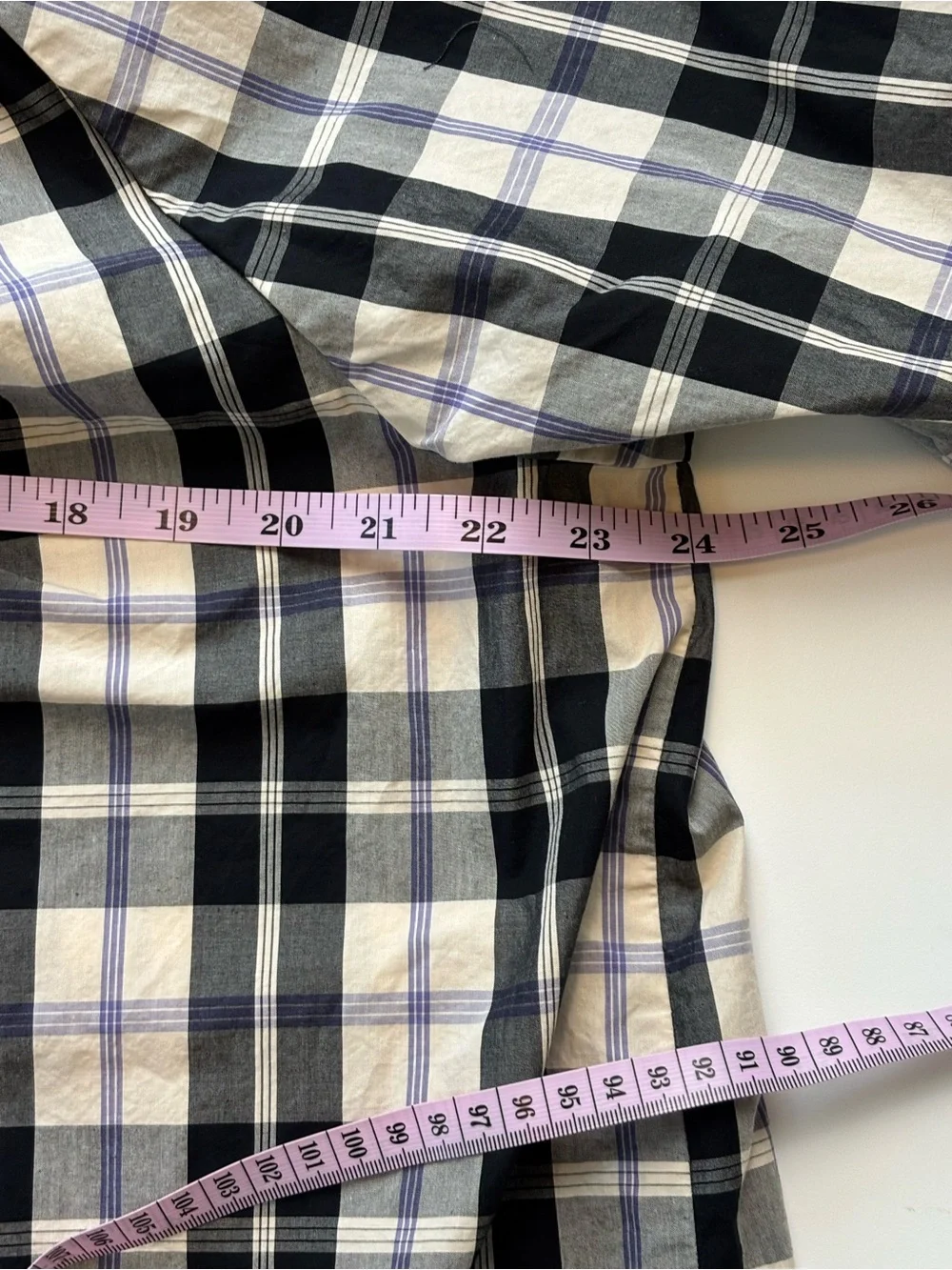 Bundle 2/$30! J. Crew Black and White Plaid Smocked Peasant Top